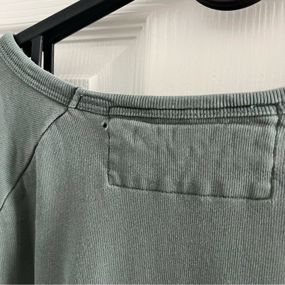 FREE CITY Life Nature Love Raglan Sweatshirt Green Black Purple Size 3 Large - Picture 7 of 9